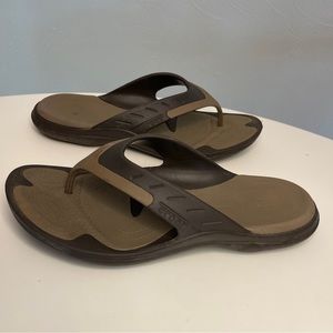 Crocs Flip Flop Sandals - Brown - Mens Size 12